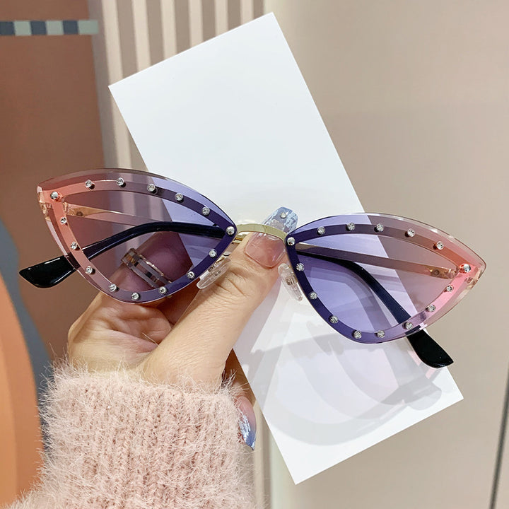 Women's Cat-Eye Sunglasses with Sparkling Crystal Accents Stornfield