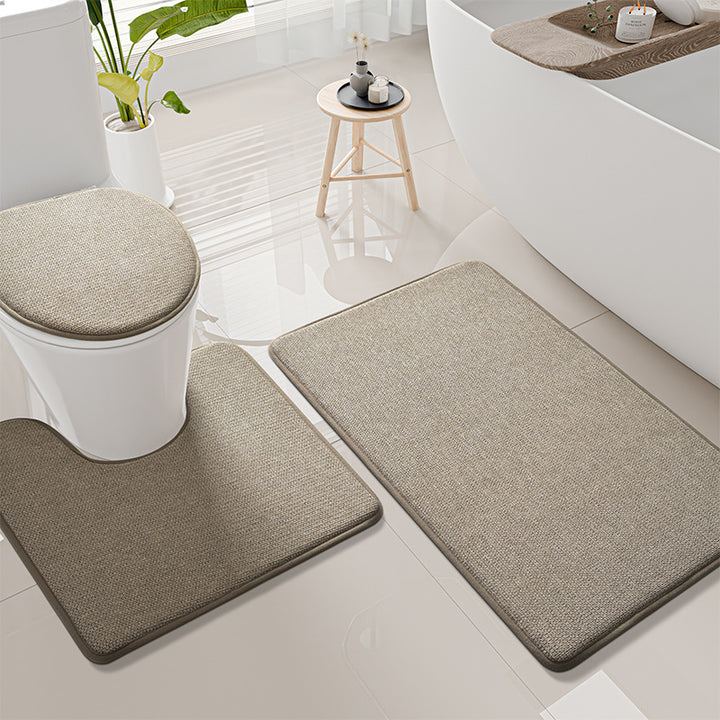 Textured Non-Slip Toilet Rug Set