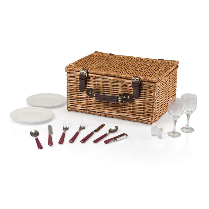 Ladies High-Quality Picnic Basket with Integrated Dish Set and Insulated Inner Pocket Stornfield