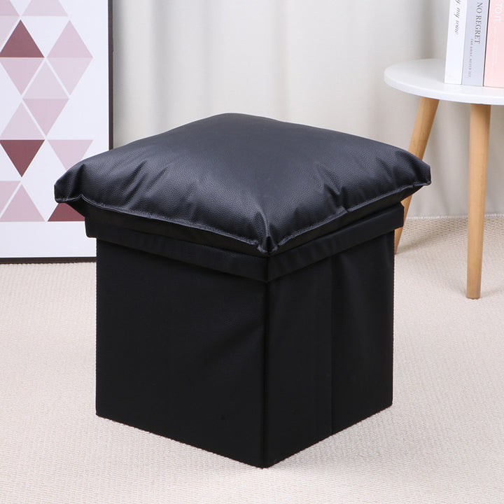 Plush Square Storage Stool Stornfield