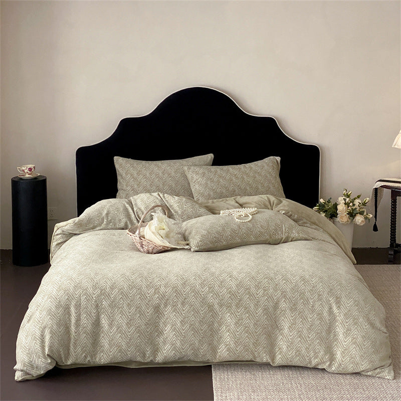 Luxury Jacquard Floral Duvet Cover Set