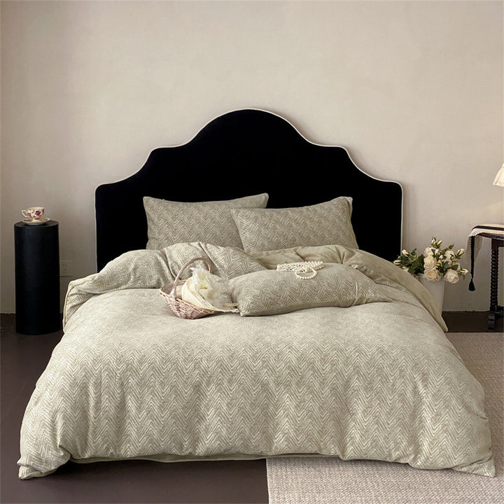 Luxury Jacquard Floral Duvet Cover Set
