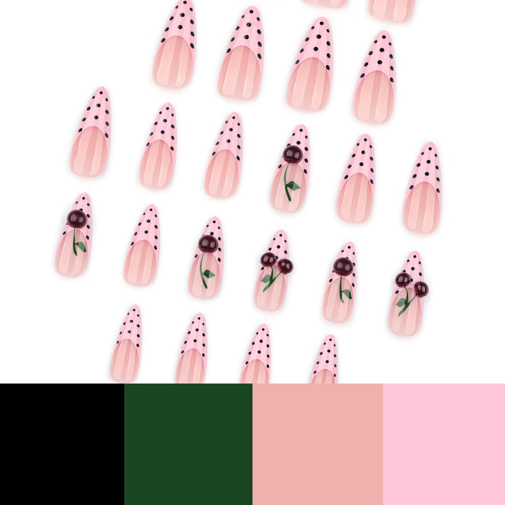 Artificial nail art in cheerful cherry design Stornfield