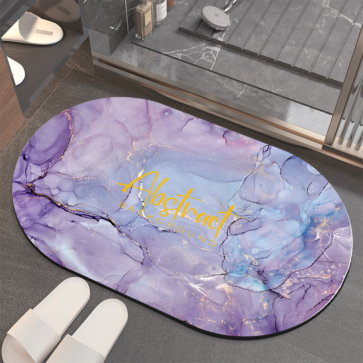Luxurious Abstract Marble Bath Mat Stornfield