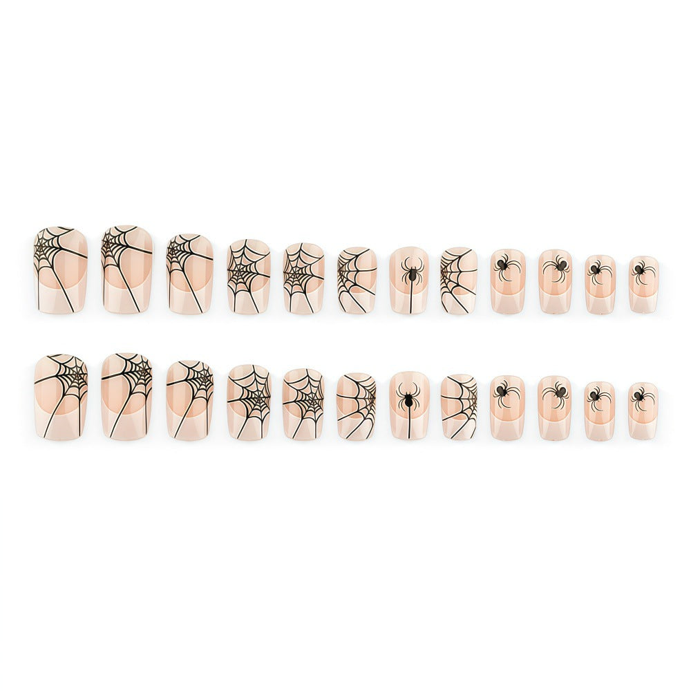 Halloween Artificial Nail Set with Spider Web Design Stornfield