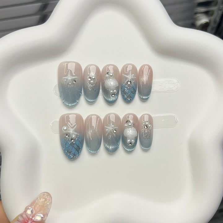 Marine-Inspired Decorative Nail Tips