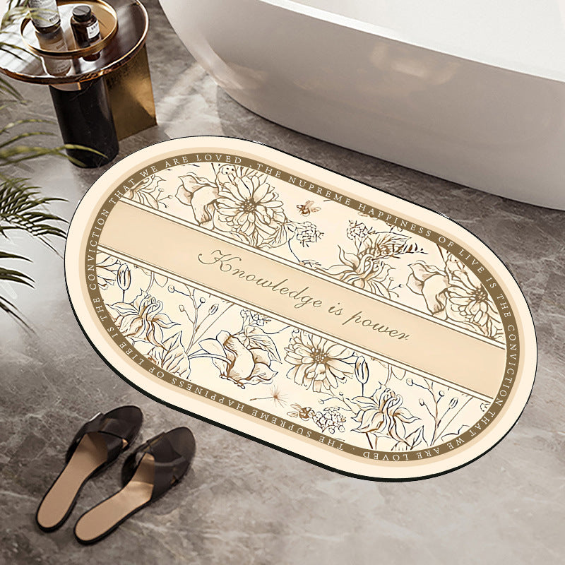 Floral Patterned Bath Mat