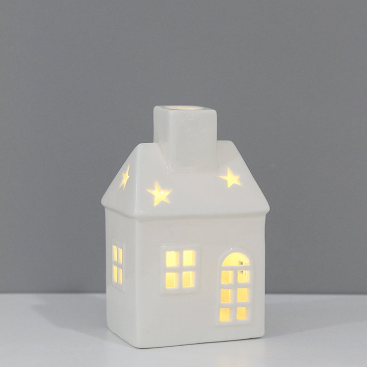 Ceramic House-Shaped Tea Light Holder Stornfeild