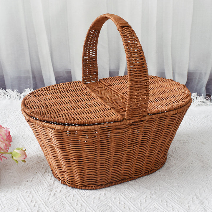 Handcrafted Woven Picnic Storage Basket Stornfield