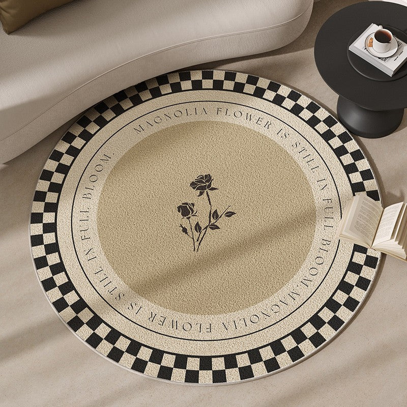 Round Motivational Area Rug Stornfield