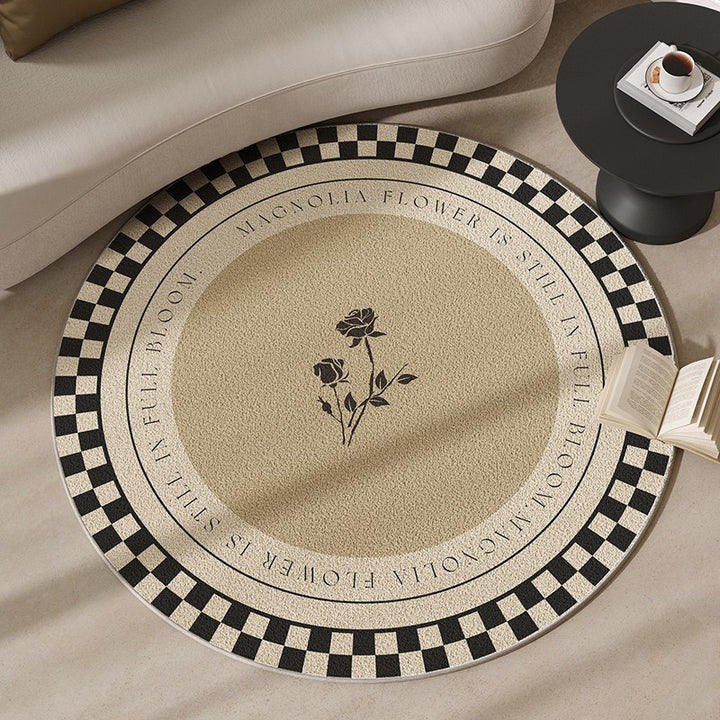 Round Motivational Area Rug Stornfield
