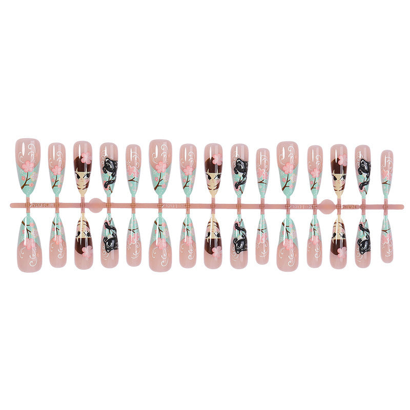 Creative acrylic nail set with colorful floral and elegant designs Stornfield