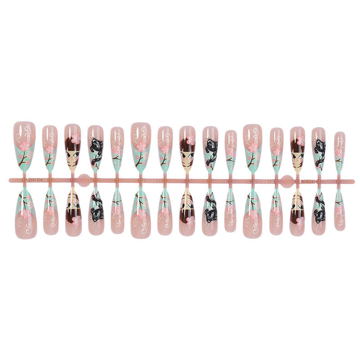 Creative acrylic nail set with colorful floral and elegant designs Stornfield