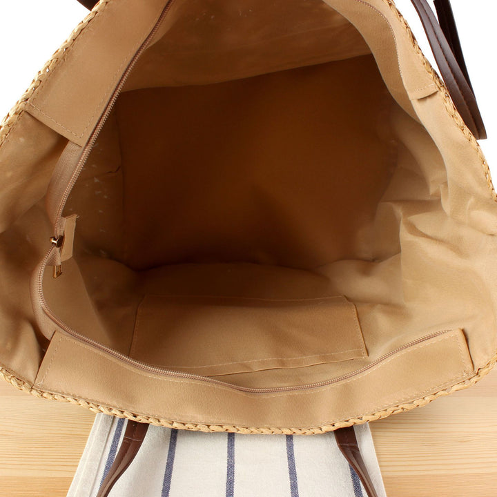 Large Beach Bag Made of Woven Bast Stornfield