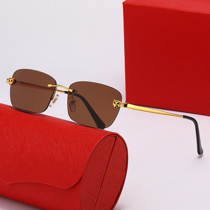 Women’s fashionable half-frame glasses with elegant metal frame Stornfield