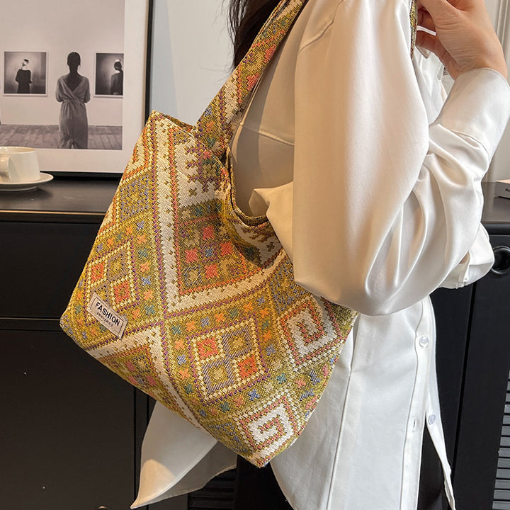 Artistic Ethnic Patterned Tote Bag