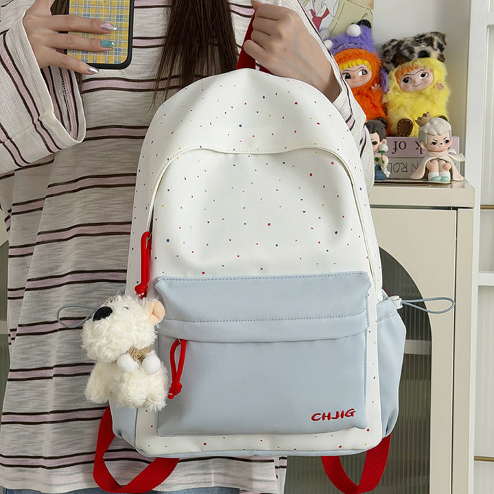 Stylish Casual Dot-Patterned Backpack Stornfield