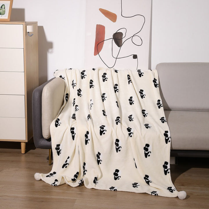 Cozy Panda-Themed Plush Throw Blanket