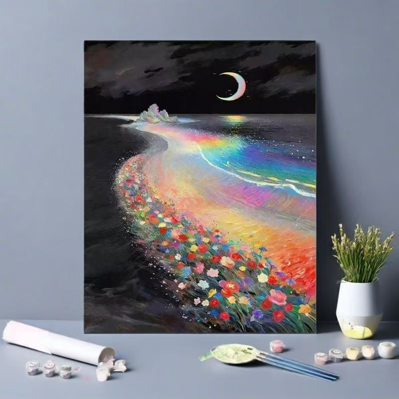Rainbow Ocean Landscape Art Print Stornfield