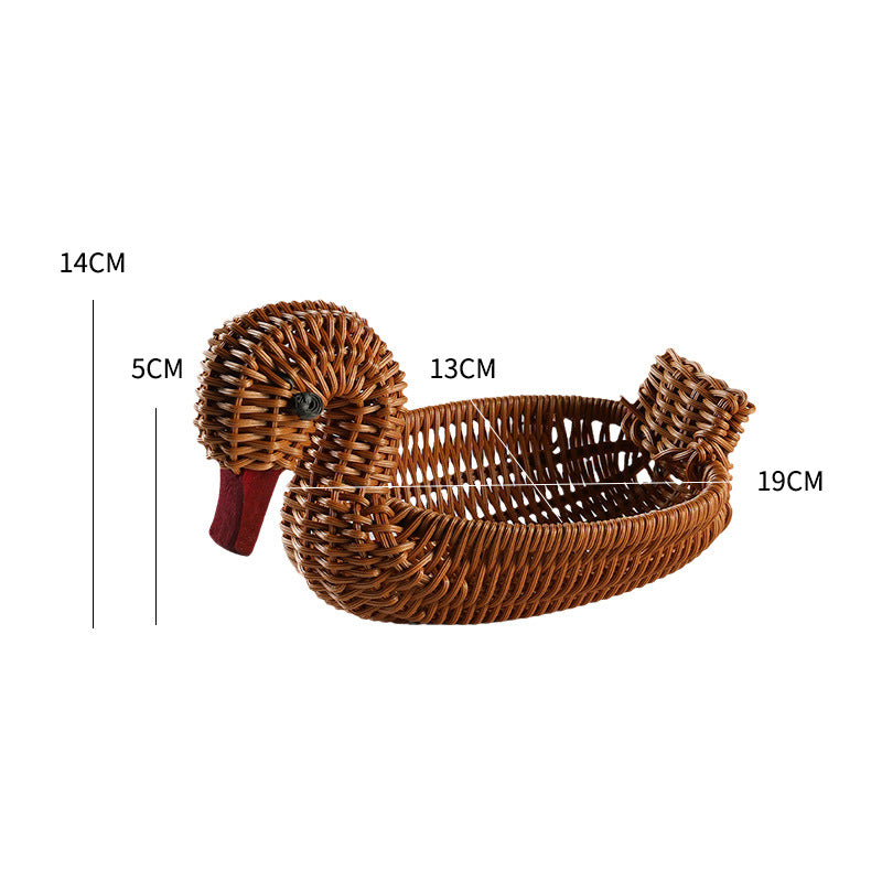 Unisex Braided Decoration Basket in Duck Shape Stornfield