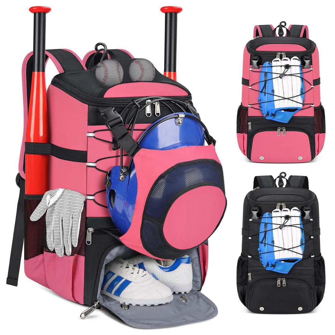 Unisex sporty baseball backpack with special compartments for equipment Stornfield