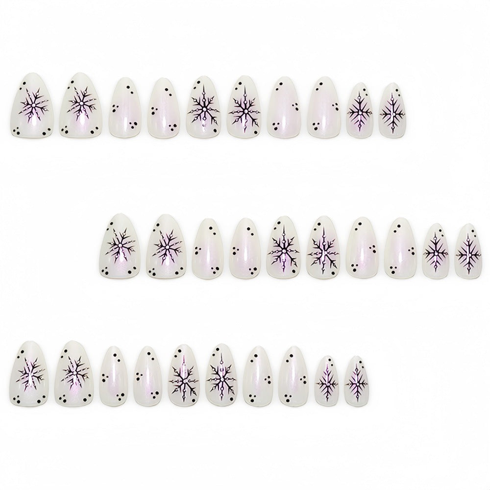 Creative Art Nails with Elegant Snowflake Design Stornfield