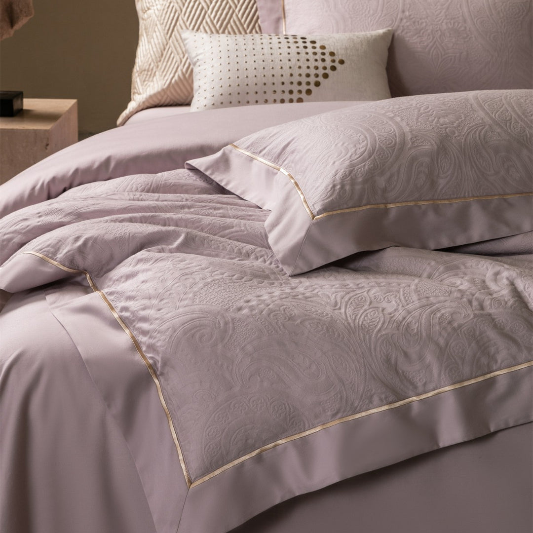 Luxury Quilted Paisley Jacquard Duvet Cover Set