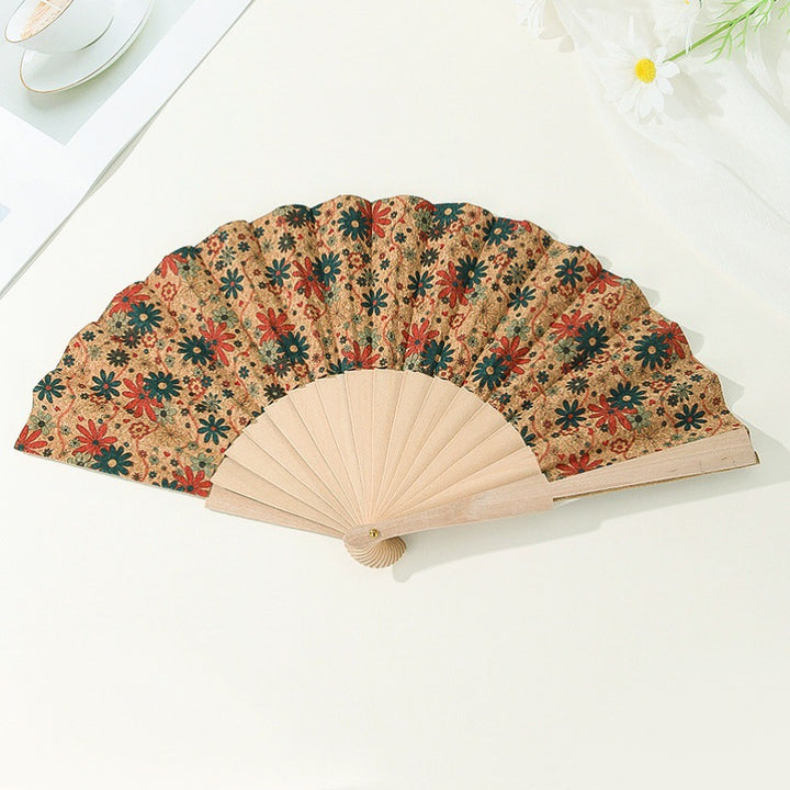 Women's handmade fan with floral motifs Stornfield