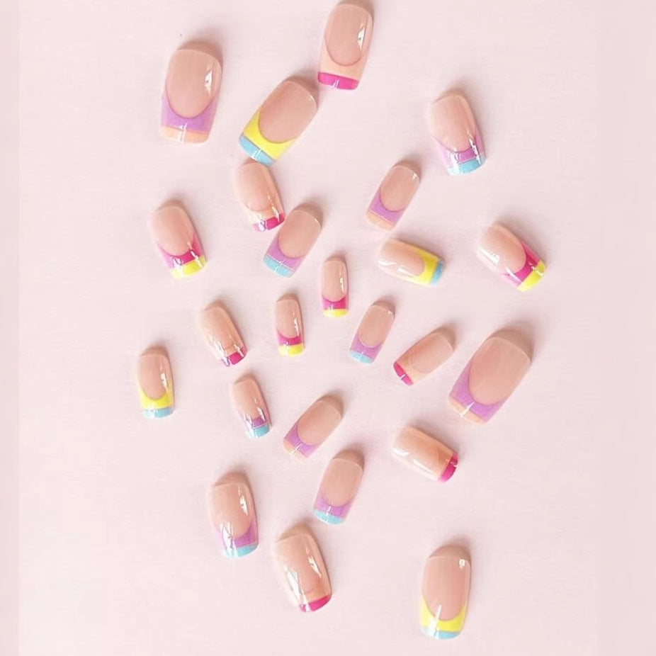 Artificial nail set with modern gradient tip design Stornfield