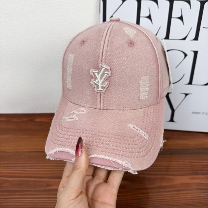 Men's Distressed Denim Adjustable Baseball Cap Stornfield
