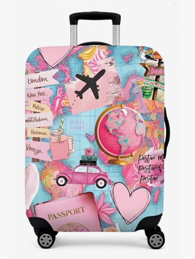 Unisex nan elastic suitcase cover with 3D dog design for trolley, stretchy and scratch-resistant Stornfield