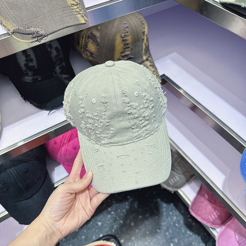 Women's Distressed Denim-Style Baseball Cap Stornfield