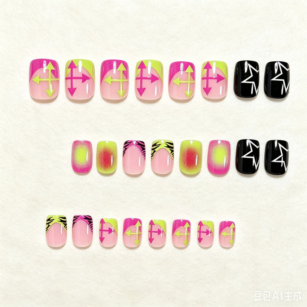 Colorful Abstract Nail Art Set Stornfield