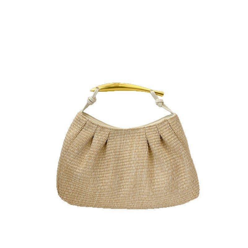Handbag with Elegant Wooden Handle Stornfield
