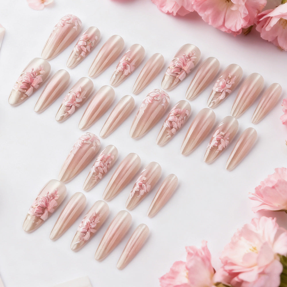 Elegant Floral-Styled Press-On Nails Stornfield