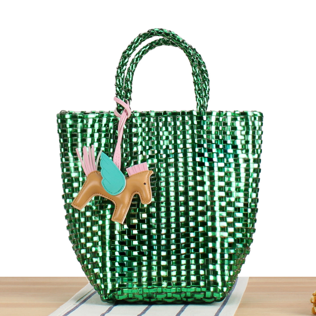 Playful basket bag with unique pendant Stornfield