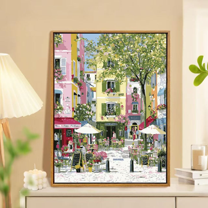 Charming Springtime Market Landscape Wall Art Stornfield