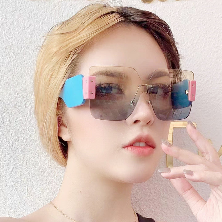 Women's fashionable flat sunglasses with creative design Stornfield