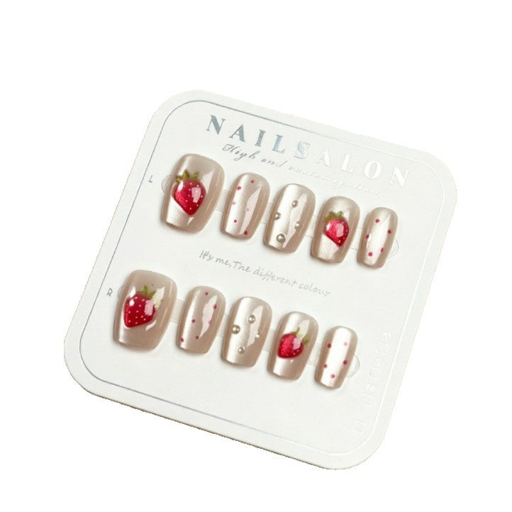 Artificial nails with strawberry design Stornfield