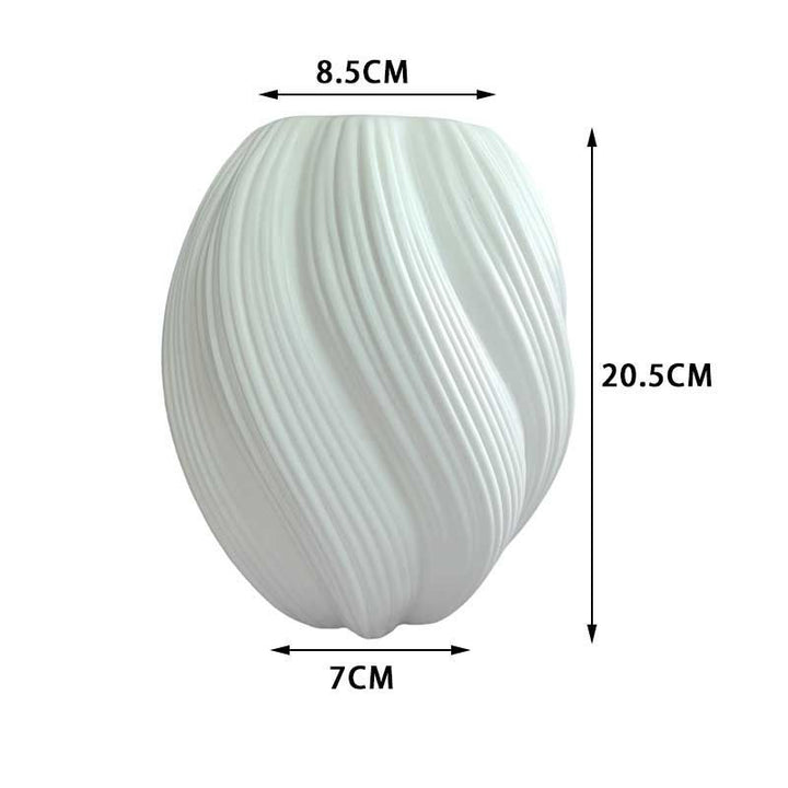 Decorative Ribbed Ceramic Vase Stornfeild
