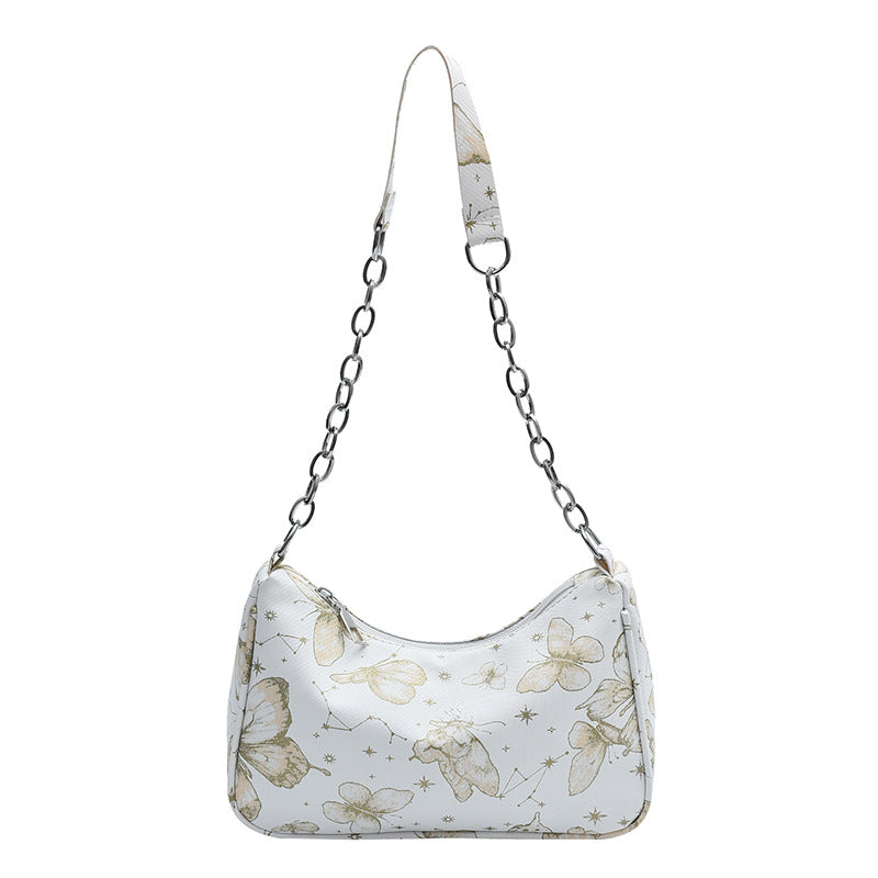 Butterfly Print Designer Hobo Bag