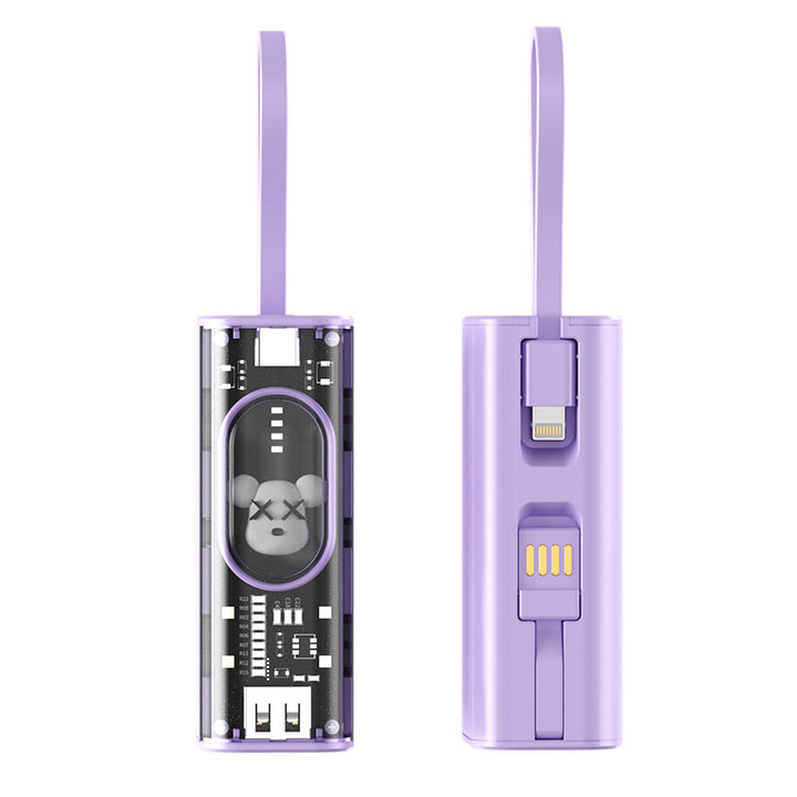 Portable power bank with integrated charging concept and practical carrying strap Stornfield
