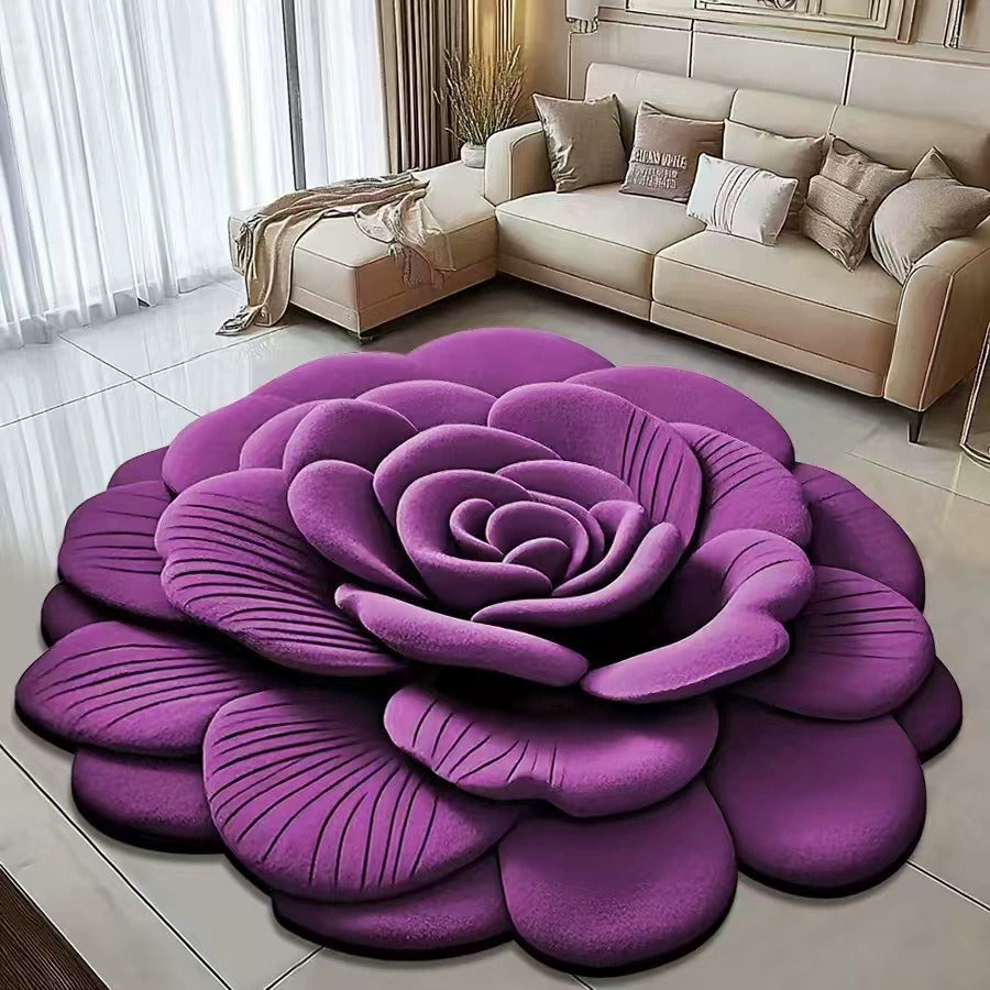 Floral Shaped Area Rug