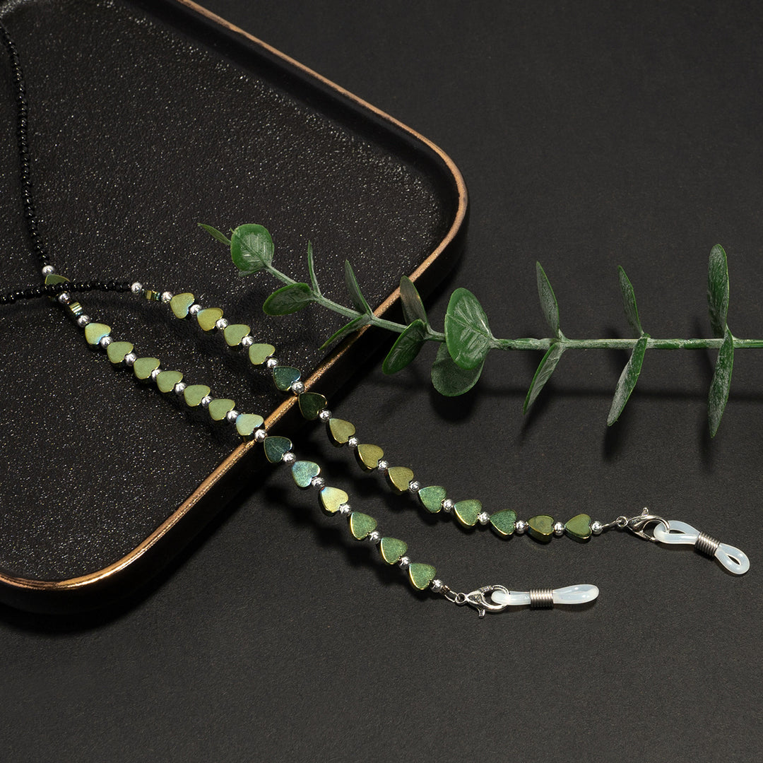 Heart-Shaped Beaded Eyewear Chain Stornfield