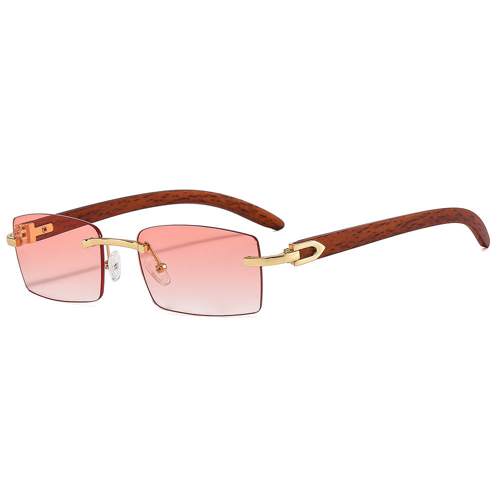 Stylish Wooden-Handled Square Sunglasses Stornfield