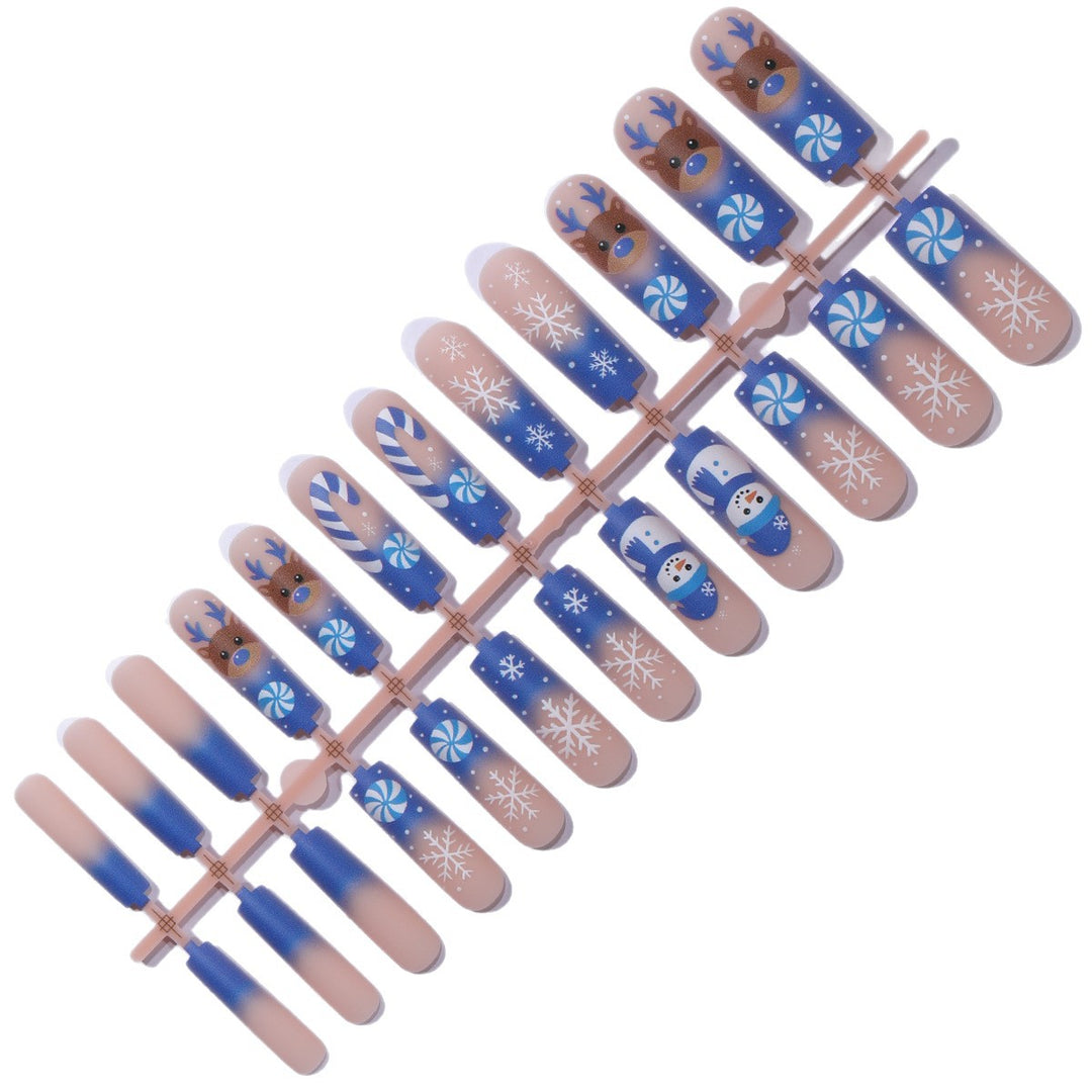 Festive Winter-Themed 3D Nail Art Extensions Stornfield