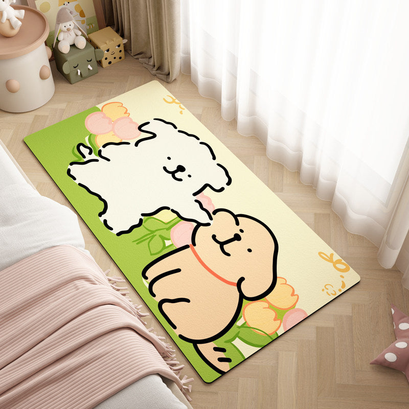 Cheerful Cartoon-Themed Area Rug