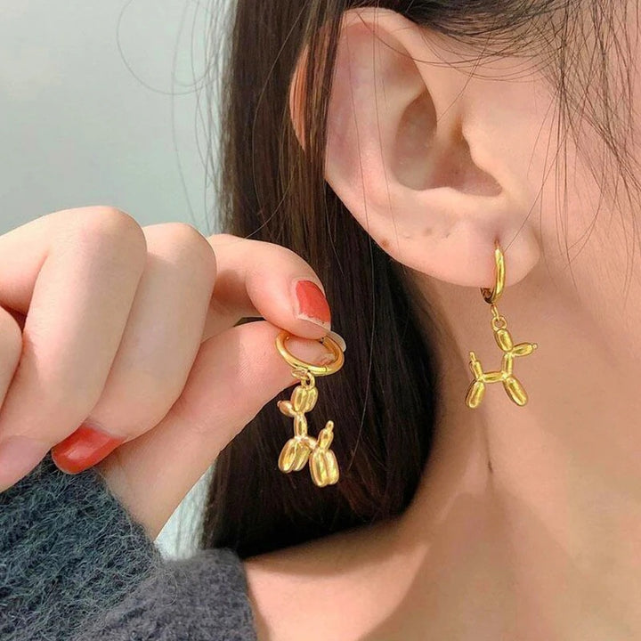 Playful Dog Pet Earrings Made of High-Quality Metal Stornfield