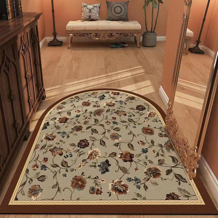 Floral-Patterned Indoor Entrance Mat