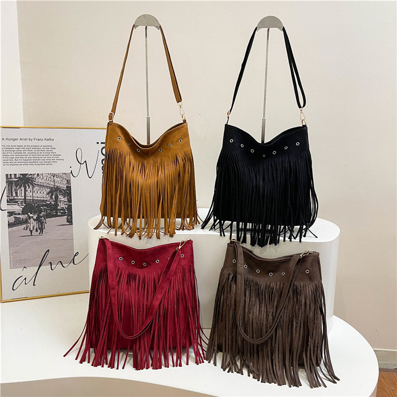 Fringe Suede Crossbody Bag Stornfield